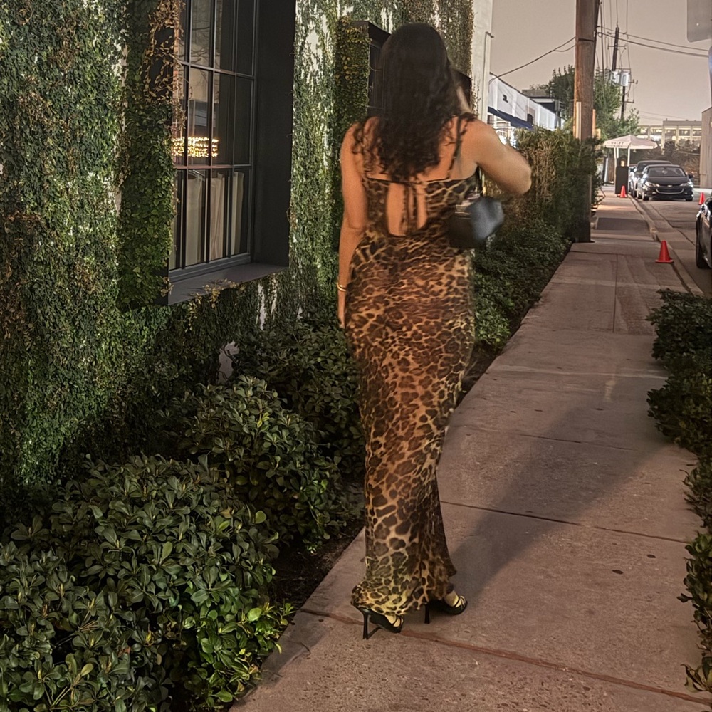 Leopard Print Maxi Dress